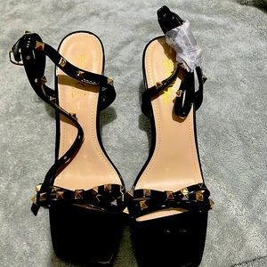 Black Studded Heels